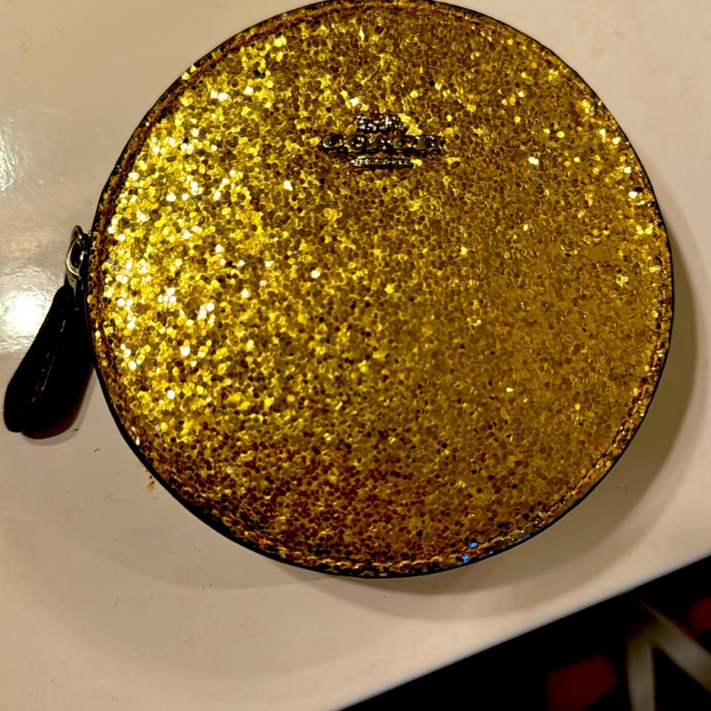Round Gold Limited Edition Authentic Coach Round Coin purse